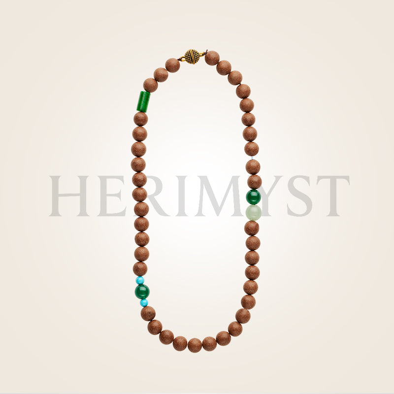 HERIMYST Qīng Chè (Pure Clarity) White Tea Blend incense bead bracelet – handcrafted natural jewelry inspired by Song Dynasty tea culture